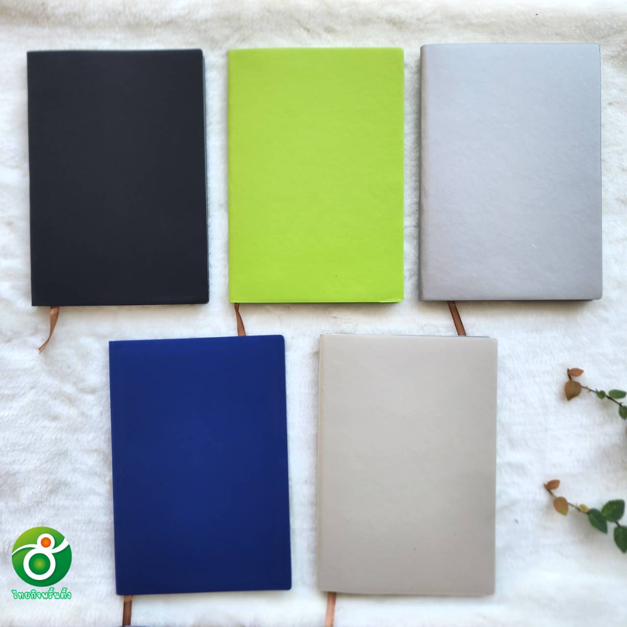 สมุดโน๊ตปกหนัง PU เรียบ