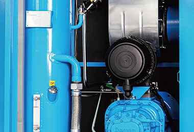 ระบบแยกน้ำมัน ประสิทธิภาพสูง (Oil Separator System) สำหรับปั๊มลมสกรู GGVe Series